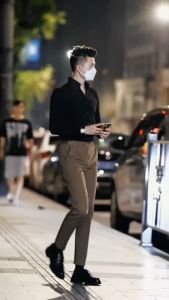 Quần Tây Nam Hàn Quốc KJ Ống Côn Cao Cấp Chất Vải Co Giãn Dày Dặn Form Slimfit Hàn Quốc KJ-Vua Quần Jeans