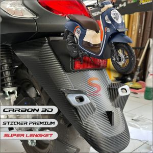 STRIPING STICKER CARBON 3D PELINDUNG DASBOAR BELAKNG SCOOPY 2022/2024 STICKER SUPER LENGKET
