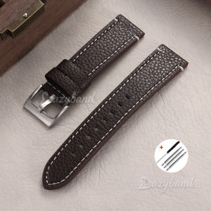 Vintage Lychee Pattern Leather Watch Strap 18mm20mm22mm24mm Brown Universal for Panerai Bracelet Business Replace Band Accessory