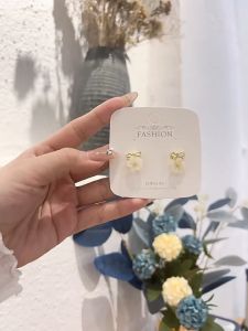 Anting Titanium Korea Perempuan Dewasa Model Pita Bunga Aksesoris Kualitas Bahan Terbaik ANT107