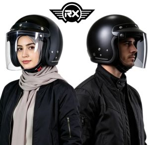 HELM RETRO BOGO RX HITAM DOFT Packing FREE BUBBLE WRAP