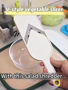 Handheld Fluffy Julienne Slicer With Cleaning Brush Stainless Steel Blade Cabbage Slicer