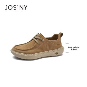 Josiny | Elevating Mens Work Shoes Vintage Leather Lace-free Casual Shoes