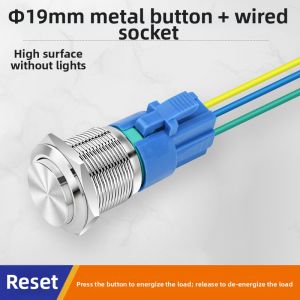kuicc | Waterproof Multifunction NC NO Self-locking Reset Metal Push-button Switch