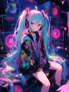 Kayou | Diamond Painting Hatsune Miku Japanese idol Singer Diamond Mosaic Handmade Art Exquisite Creative Gift Home Decoration