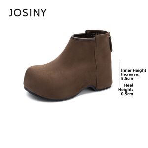 Josiny | Heel-increased Warm Fur-lined Boots