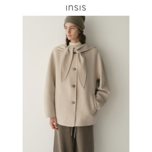 INSIS FEMME | Spring New Literary Style Origami Bunny Ears Scarf Cocoon Hooded Jacket