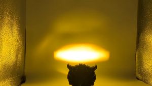 Đèn pha mắt cú 2 chế độ sáng trắng và vàng dùng nguồn 12v-24v-48v-60v-80V