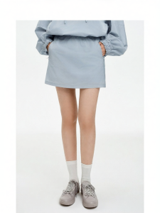 Acetate Blend A-Line Skirt