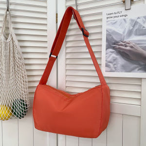 Fashionable Nylon Ladies Crossbody Bag Lightweight Travel Shoulder Bag Casual Versatile Womens Bag Soft Foldable Polyester Lining