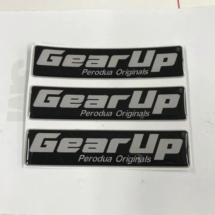 GEAR%20UP%20Logo%20Emblem%20Original%20Design%20Perodua%20Bezza%20Acia%20Myvi%20Ativa%20Alza%20Aruz%20Kancil%20Kelisa%20Kenali%20Kembara%20%20%20Size:%207cm%20x%201.6cm%20%20Ukuran:%2070%20x%2016mm%20%20Sticker%203M%20Original%20Design%20Perodua%20Emblem%20-%20Image%209
