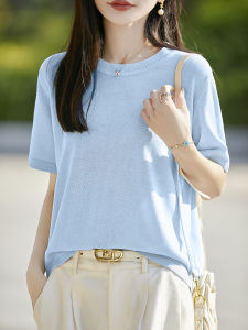 DONGYINUAN | Breathable Tencel-Linen Simple Solid T-Shirt