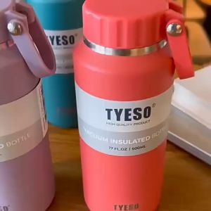 2025 TYESO แท้✅ กระติกยกดื่มมีที่หิ้ว ไม่หก เก็บอุณหภูมิ เก็บร้อน-เย็น สแตนเลส ขนาด 500-710ml TS8755C/TS8756C