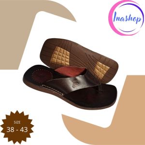 Sandal Pria Kulit Asli Sendal LakiJepit Kasual Keren Nyaman Termurah