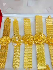 Lắc tay nữ hoa mai cưới chuẩn màu 24.k cao cấp K025