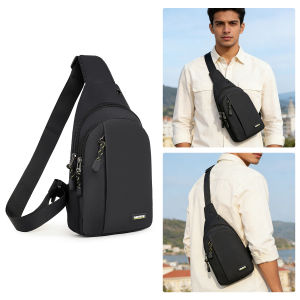 MENSPE Men’s Chest Bag Sports Bag Fashion Shoulder Bag Leisure Bag Lightweight Crossbody Bag Sports Bag Waterproof Wear Resistance Durable Bag Street Bag Casual Bag Travel Bag Phone Pouch