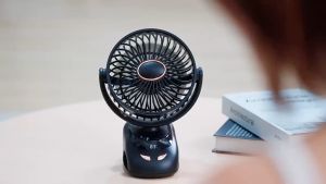 20000mAh Portable USB Rechargeable Clip Fan Ultra Quiet Electric Fan Air Cooler High Quality Portable electric charger fan With Light