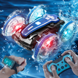 Amphibious RC car waterproof stunt car double side flip drift drive 360 ° rotation rc cars Kids toy For Outdoor Swimming Pool