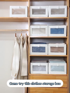SUSU HOMES Drawer Clothes Storage Box Wardrobe Foldable Pants Organizer Box Kotak Simpan Baju 衣柜收纳盒