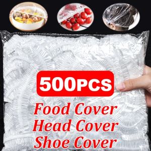 Disposable Food Cover Food Grade Plastic Elastic Food Lids Wrap Bags Refrigerator Fresh-keep Bag For Fruit Vegetable