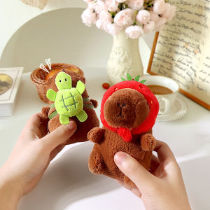 【♡Lovely girls house♡】Cartoon Plush Doll Cute Guinea Pig Keychain Bag Student Mobile Phone Decoration Girl Keychain