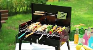 STELANG รุ่นอัพเกรดเตาถ่าน เตาบาร์บีคิวแบบพับเก็บได้ เตาปิ้งย่างพกพา เหมาะกับการแคมป์ปิ้ง เตาบาร์บิคิวมินิเตาถ่าน