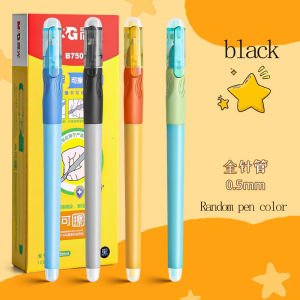 M&G | M&G Erasable Gel Pen Cap with Self-Eraser 0.5 Black/Blue Refillable Refill Suitable for Students and Office Use