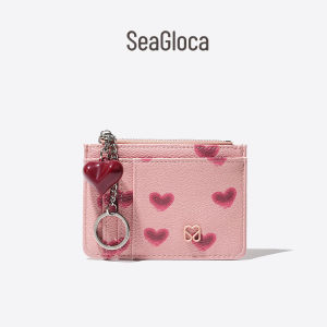 Seagloca New Slim Creative Minimalist Zipper Card Holder with Box Wallet Ladies