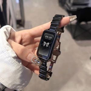 Uhada | Dây Đeo Kim Loại Có Đính Kim Cương Không Đều cho Mi Band 9Pro và 8Pro