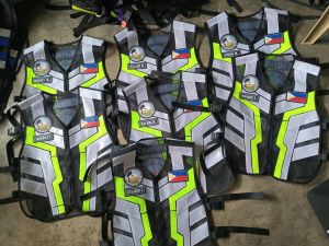 Reflective Safety Vest with Philippine Flag and Police Badge Design