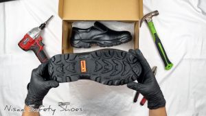 Sepatu Safety Pria Wanita Selop Karet Termurah Septy Ujung Besi Sepatu Kerja Safety Boots Pendek
