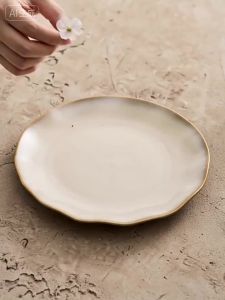 YOGEHOME | Yogai-Changed Fluted Ceramic Plates Vintage Edge