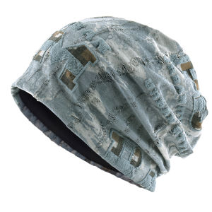 หมวกบีนนี่ผู้หญิงลายมัดย้อมสไตล์วินเทจ หมวกพิมพ์ลายตัวอักษร 3 มิติ โฟม สำหรับผู้ชาย ฤดูใบไม้ผลิ ฤดูใบไม้ร่วง หมวกบีนนี่ หมวกไหมพรมบุขน ฤดูหนาว อุ่นสบาย