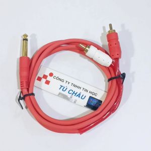 Cáp 6 ly ra 2 đầu AV dài 1.5m / Chuẩn 6 ly Mono ra 2 đầu AV Hoa sen