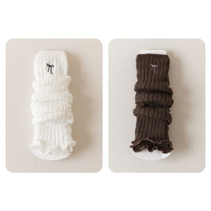 ถุงเท้าเด็กผ้าฝ้ายผสมฤดูใบไม้ร่วงฤดูหนาว ถุงเท้าเด็กผู้หญิงแบบหนา ดีไซน์ผีเสื้อ ขอบลูกไม้ ถุงเท้าเด็กผู้หญิง ผ้าฝ้ายผสม