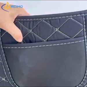 Car Seat Back Kick Pad Short Style Anti‑Scratch Anti‑Dirt Seat Back Protector With Storage Pocket For Vehicle Interior Protectio