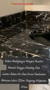PVC Sheet Stiker Dinding Glossy Tahan Air Tahan Gores Ukuran L122cm x P 50cm Wallpaper Stiker Furniture Lemari Pintu Perabot Rumah Tangga