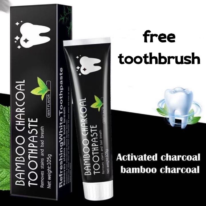 Bamboo Charcoal Teeth Whitening Black Toothpaste Whitener Tooth Paste ...