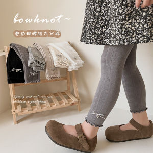 Girl Leggings Autumn and Winter Childrens Ninth Pants Girls Pantyhose Sweet Bows Girls Spring & Fall Babys Socks