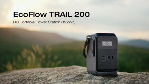 EcoFlow Trail 200 DC Portable Power Station 192Wh Ultra-light LFP Battery Bank with Handle 220W Solar Generator Fast Charge 4 Output Port Drop-Proof 0 Noise for Outdoor Camping/Travel/Emergency