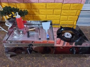 2in1 burger grill with single stove