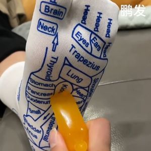 【COD】1 Pair Reflexology Acupressure Socks for Relaxation Acupoint Illustrated Socks Reflexology Socks With Trigger Point Massage Tool Foot Massage Map Pattern With Touchdown Stick Massager Foot Care