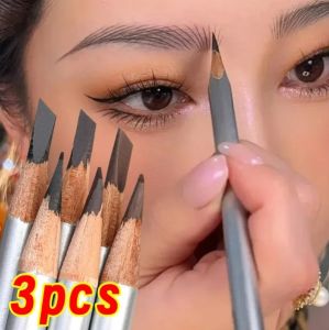 【Grilrigrin】3pcs Natural Wild Eyebrow Pencil Long Lasting Easy To Grip Eyebrow Tattoo Waterproof Lying Silkworm Brow Pen Korean Makeup Cosmetics