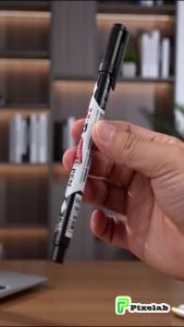 M&G Name Pen Fine Tip Permanent Marker 3 Colours (Black Blue Red) Multi Surface Marker for office