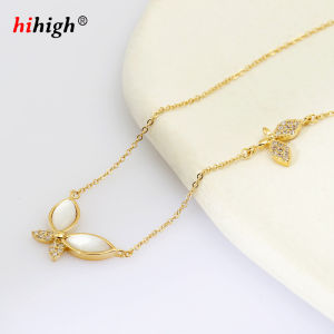 แผ่นเงินสเตอริงก์ S925จี้รูปผีเสื้อสร้อยทอง18K ของผู้หญิงเข้ากับสร้อยกระดูกไหปลาร้าได้ดี