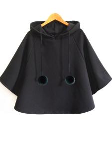 Spring New Women's Seven-Sleeve Cloak Top & Ethnic Style Hooded Coat