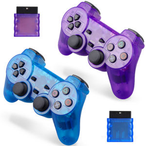 เกมแพดไร้สายสําหรับคอนโทรลเลอร์เกม Sony PS2 สําหรับจอยสติ๊ก PlayStation 2 สําหรับพีซี Joypad คอนโทรลเกม USB พร้อมการสั่นสะเทือนแบบคู่