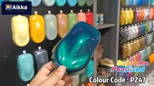 2K Paint AIKKA PZ47 Jade Green SUPREME PEARLIZED SERIES Color Car Motor Paint DIY Aerosol Spray Cat Bancuh Kereta 车漆
