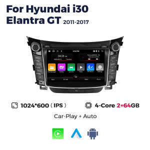 7 Android 15 Car Radio Stereo for Hyundai I30 Elantra GT 2011 - 2017 Wireless Carplay Auto Multimedia Player GPS Autoradio FM