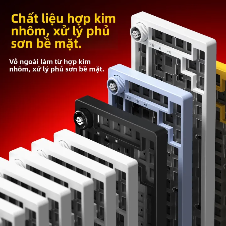 LEOBOG | Bàn phím cơ LEOBOG Hi75 Vỏ Nhôm CNC 3 Chế Độ Không Dây Bluetooth/2.4G, Có Núm Xoay, Layout 75% Build Sẵn Cho Gaming và Văn Phòng | BigBuy360 - bigbuy360.vn